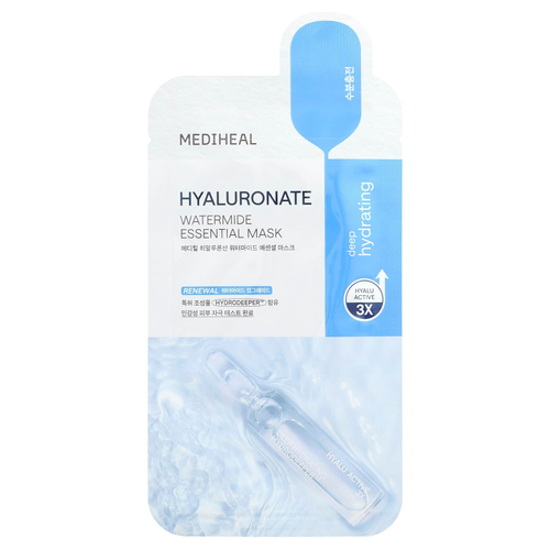 MEDIHEAL, Маска для красоты с гиалуронатом и водой, 1 шт., 24 мл (0,81 жидк. Унции)