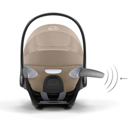 Коляска 3 в 1 Cybex Priam IV Chrome Brown complete и автокресло Cloud T i-Size Cozy Beige Plus Leaf Green