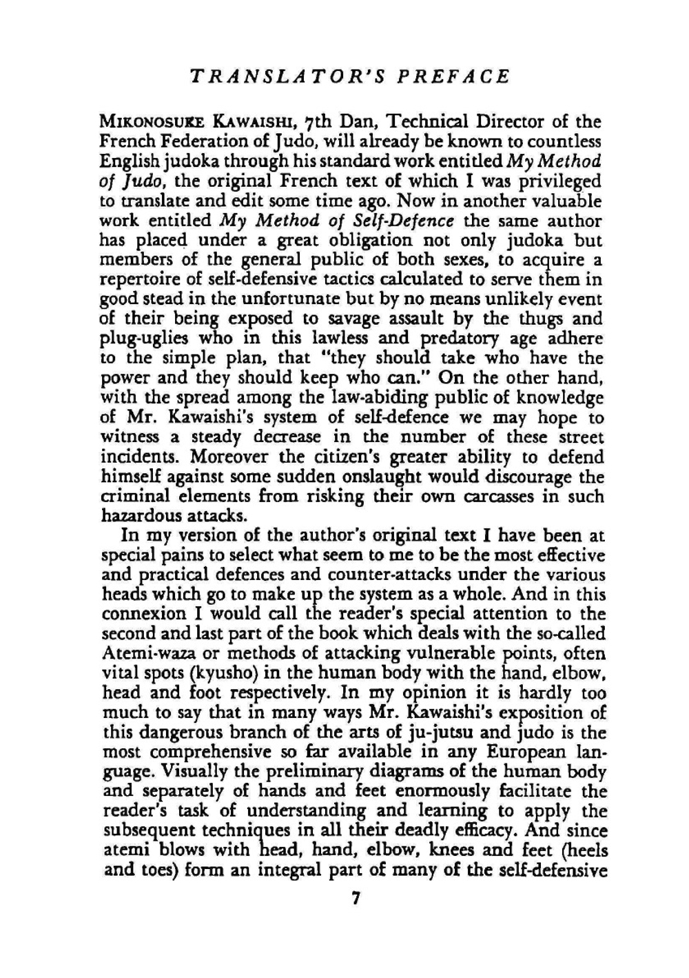 My Method of Self-Defence | M. Kawaishi