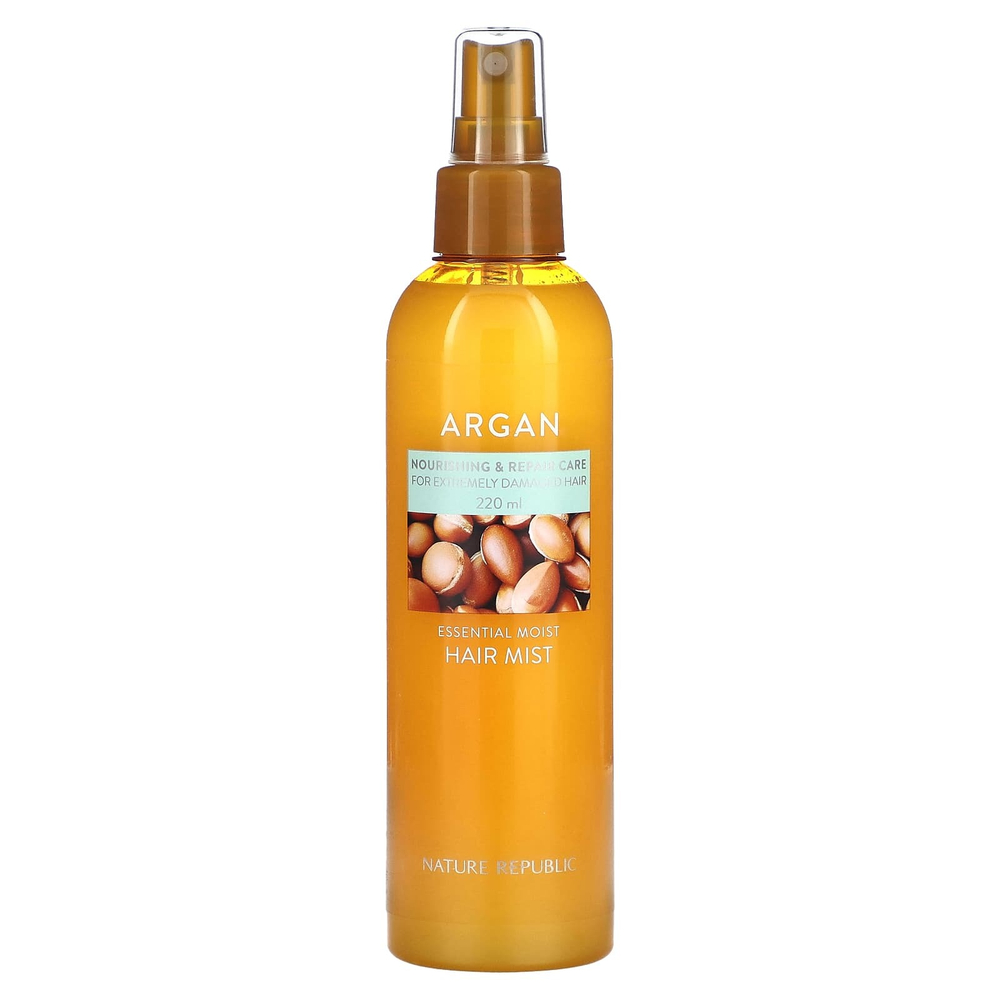 Nature Republic, Argan Essential Moist, спрей для волос, 220 мл (7,43 жидк. унц.)
