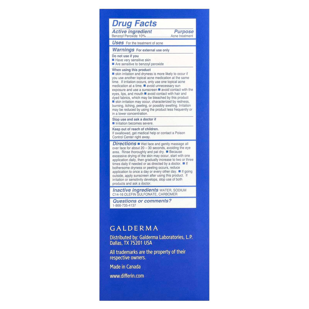 Cetaphil, Differin®, пенка для умывания с максимальной эффективностью, 148 мл (5 жидк. Унций)