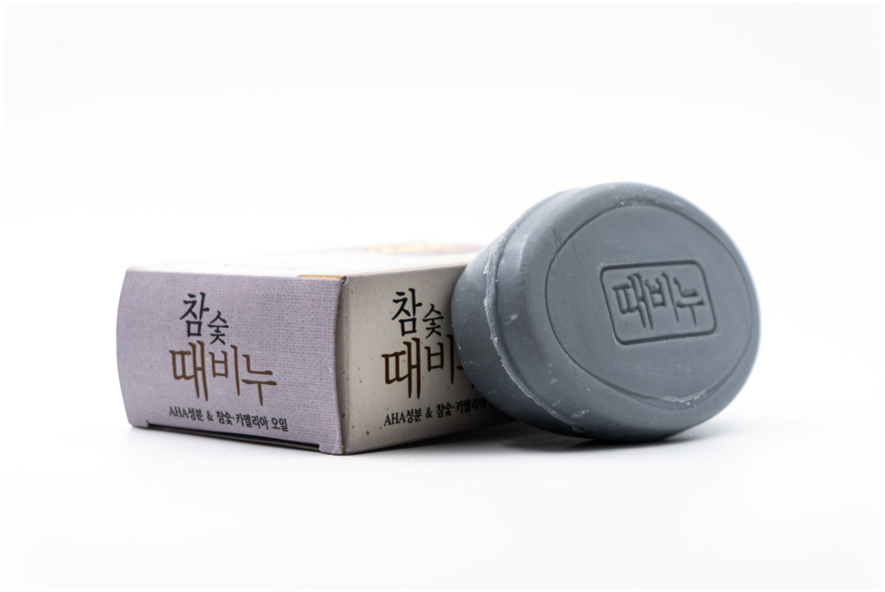 Mukunghwa Мыло-скраб для тела с древесным углем Hardwood Charcoal Scrub Soap 100 гр