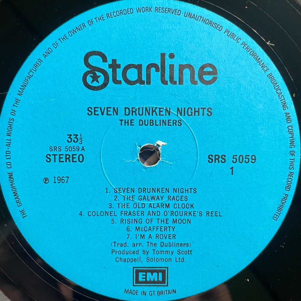 The Dubliners ‎– Seven Drunken Nights (Англия 1971г.)