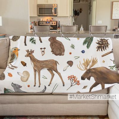 Пеленка муслиновая с принтом 