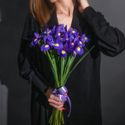 Букет 11 ирисов в ленте