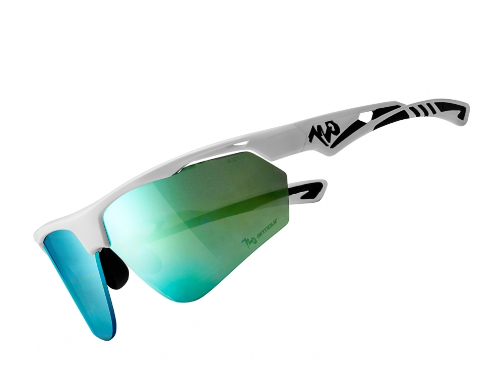 Спортивные очки 720armour Orca / Matte White / HC Violet Green / Cylinder Lens
