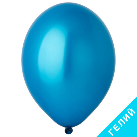 Воздушный шар, цвет 085 - голубой, металлик, с гелием