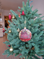 Шар стеклянный "Спас на крови",  ручная роспись