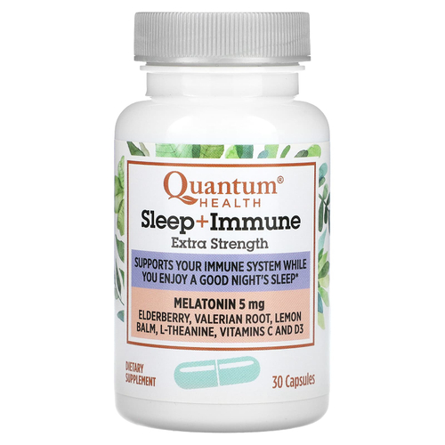 Quantum Health, Sleep + Immune, мелатонин, 30 капсул