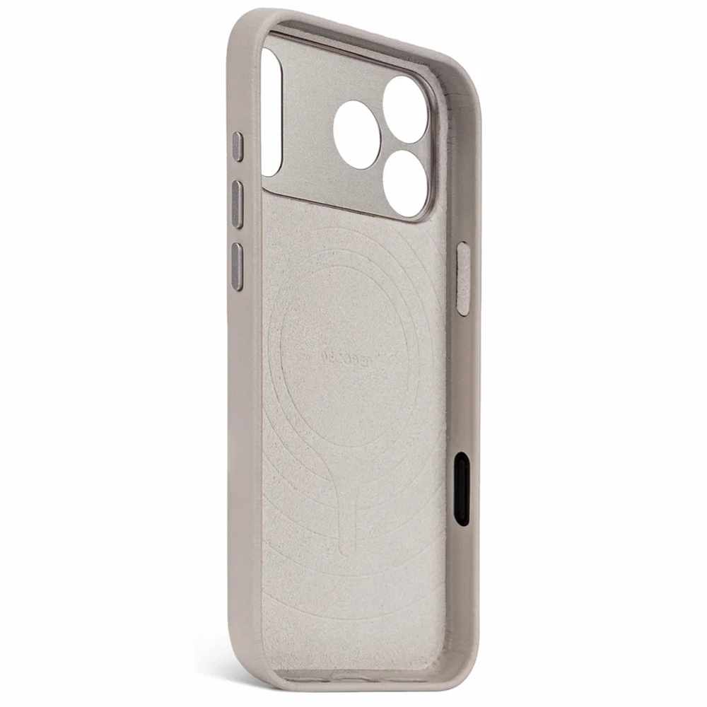 Чехол Decoded Leather Backcover для iPhone 17 Pro серый