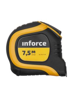 Измерительная рулетка с нейлоновым ярким покрытием и магнитным зацепом 7.5x27мм Inforce 06-11-49