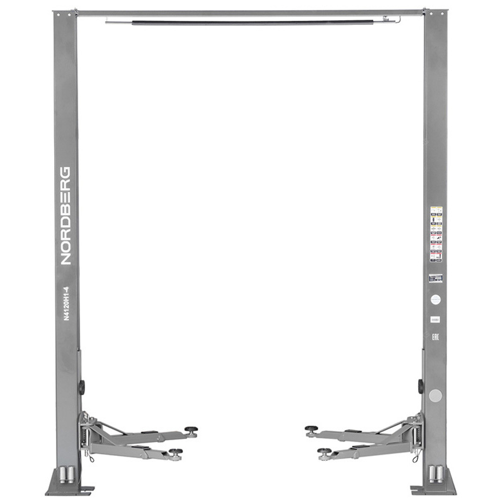 NORDBERG (N4120H1E-4G) Подъемник 2х стоечный 380В, г/п 4т, с верхней синхронизацией, H=4.0 м, с электростопорами