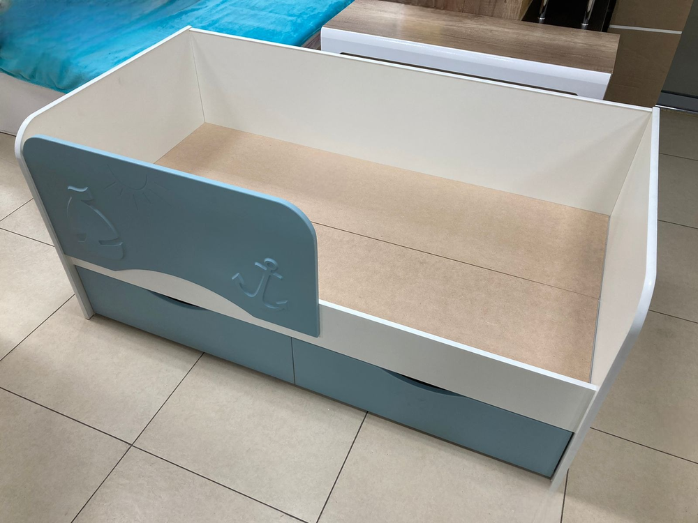 Кровать-софа Кораблик белый/ниагара 800*1600