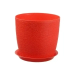 Кашпо ВЕРОНА D140мм 1,5л с подставкой Красный 0,126,14х0,14м (комплект 12 шт)
