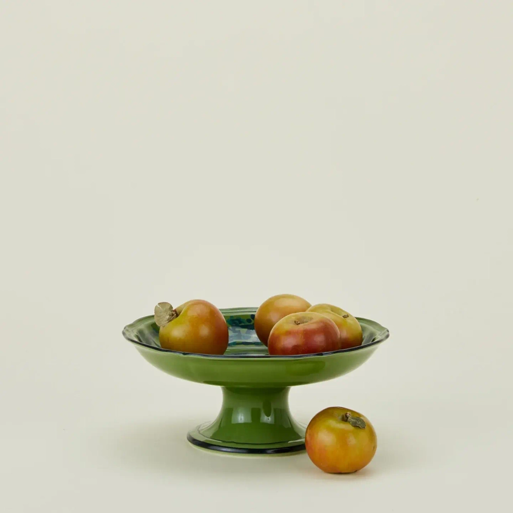 Фруктовница на ножке Richard Ginori Oriente Italiano Malachite (22 см)