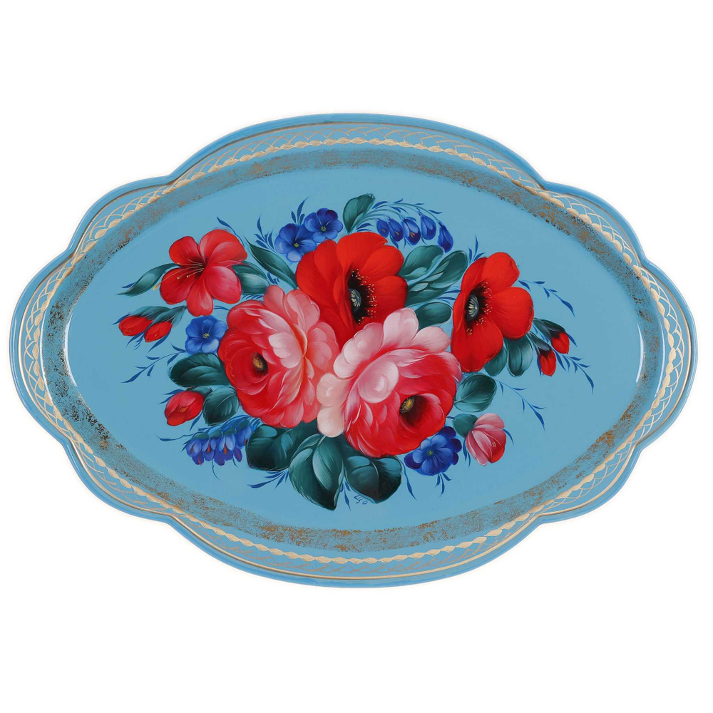 若斯托沃彩绘托盘 A11D210725158