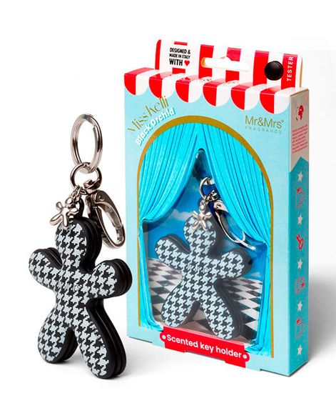 Аромабрелок с шармом Miss Kelli черно-белый Черная орхидея, Mr&Mrs Fragrance