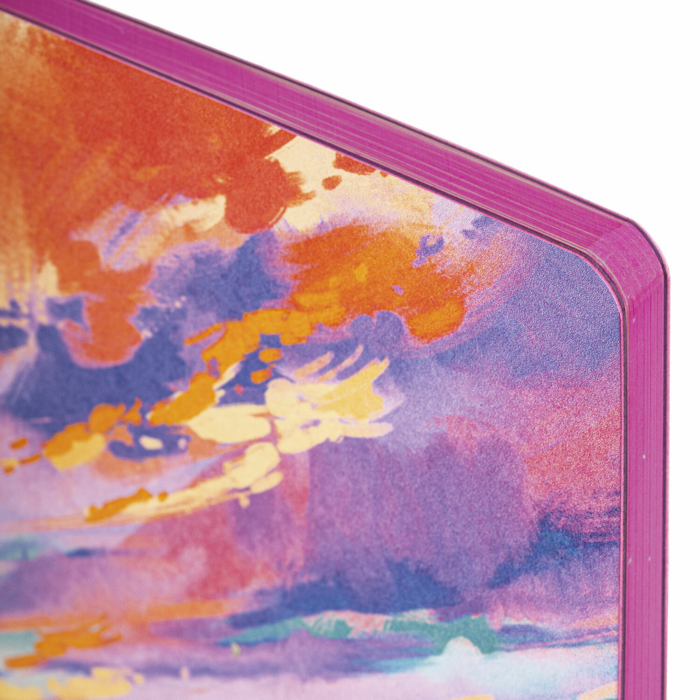 Блокнот А5 (143x210 мм) BRAUBERG VISTA "Color clouds" под кожу гибкий 80 л. (2 штуки в упаковке)