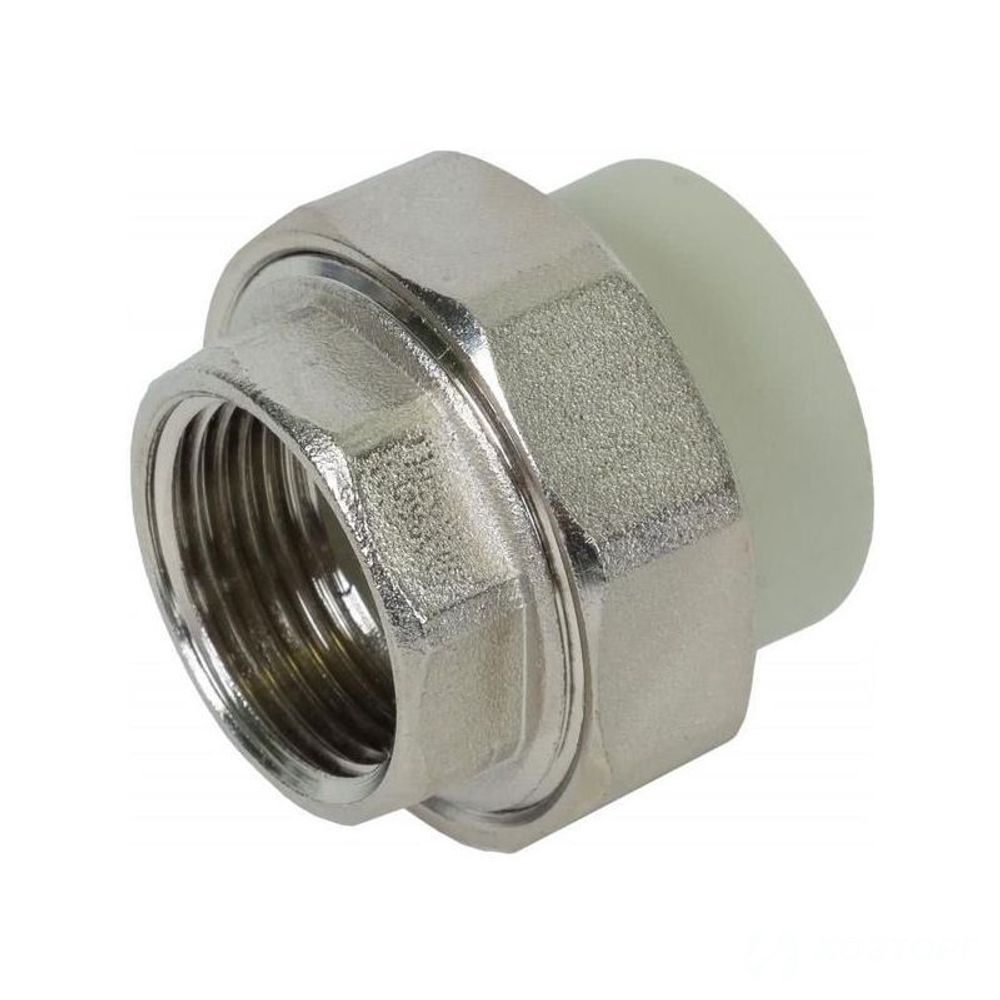 Муфта РР разб. 25*1/2" вн. серый (Damento)