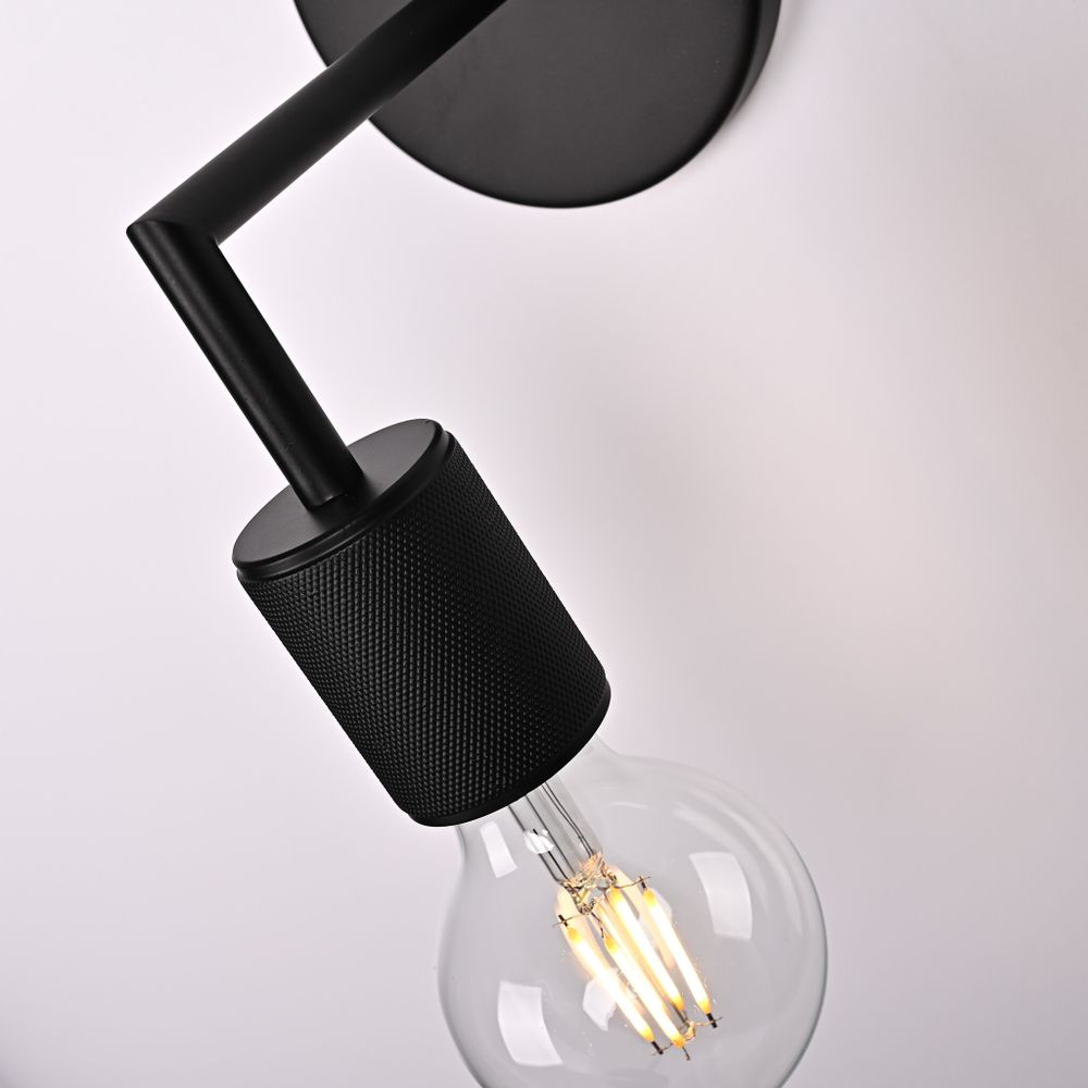 Бра Rh Utilitaire Single Sconce Black By Imperiumloft