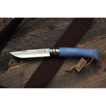 Нож Opinel №7 Trekking нержавеющая сталь, кожаный темляк, голубой