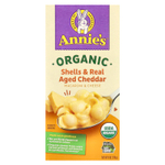 Annie's Homegrown, Органические макароны и сыр, скорлупа и выдержанный чеддер, 170 г (6 унций)