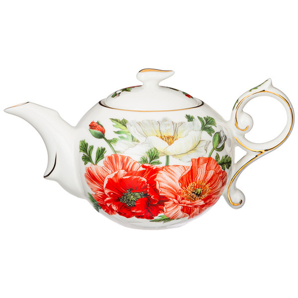 Чайник заварочный фарфоровый 250мл «Маки»