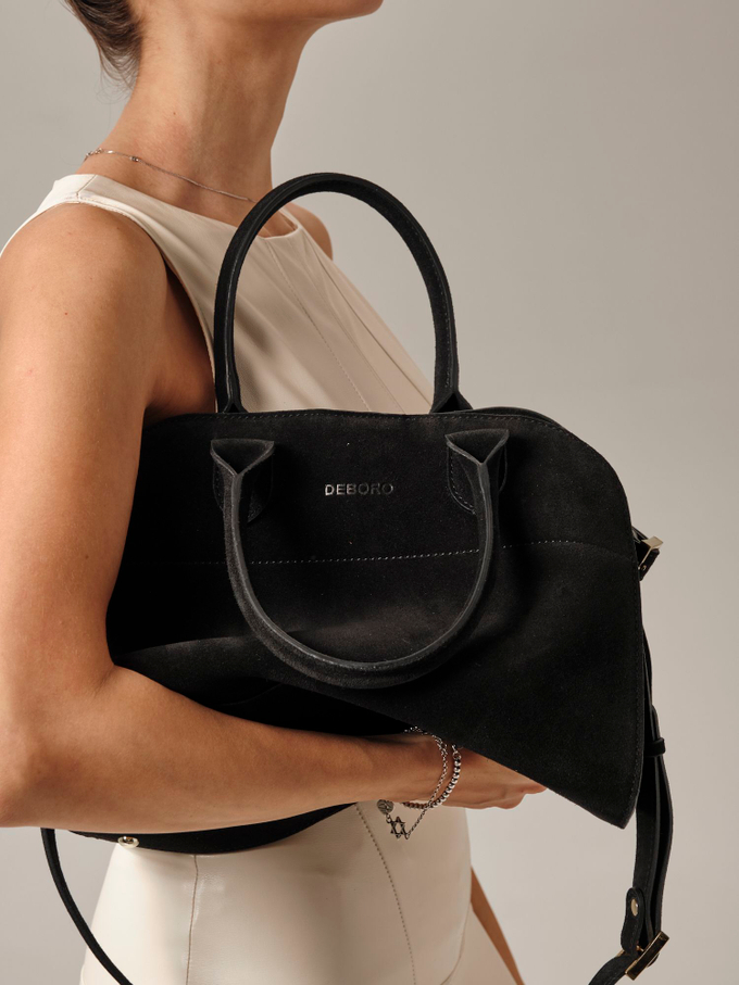 Сумка замшевая черная