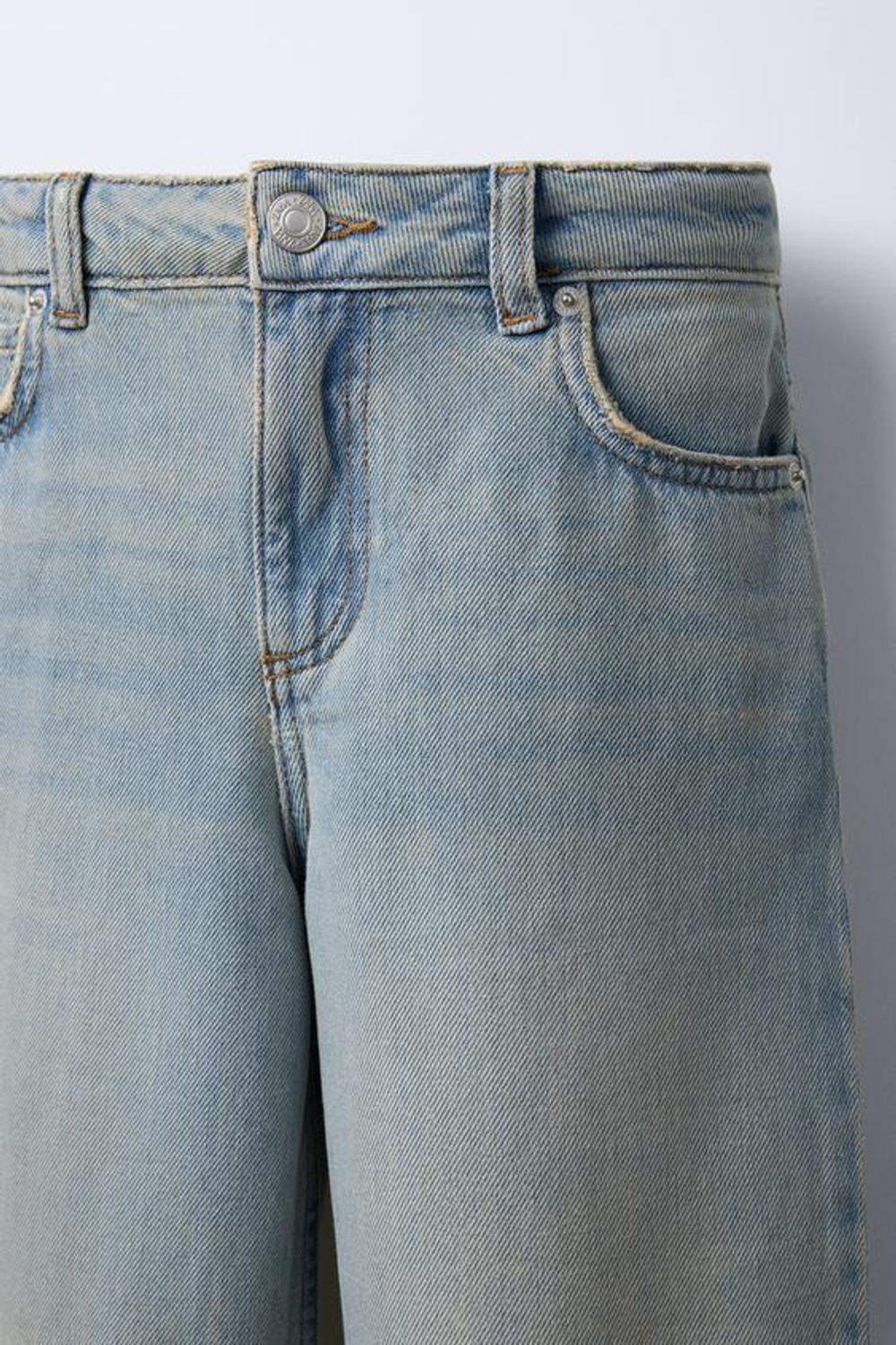 ZARA ДЖИНСЫ RELAXED BAGGY, ГОЛУБОЙ