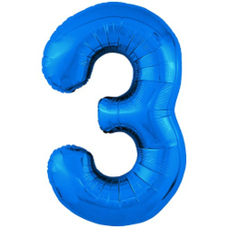 Фольгированная цифра, цвет Синий 102 см