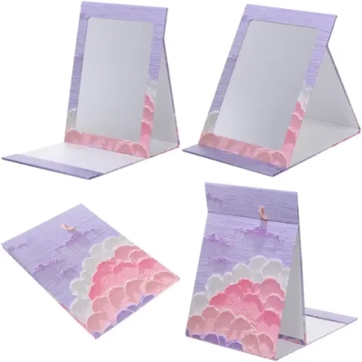 Зеркало косметическое складное «ФОРТУНА БРИ», микс 3 дизайна, луна, 18*25,5см