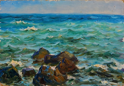 Картина Я. Басова "Свежий ветер" картон/масло 49,5х34,5