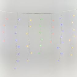 ULD-B25006-440-TTK MULTI IP44 Бахрома светодиодная с эффектом мерцания. 25м. Соединяемая. 440 светодиодов. Разноцветный свет. Провод прозрачный. ТМ Uniel