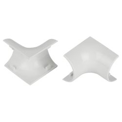 Внутренний угол ЭРА IC-KK-30-13-FW для полукруглого кабель-канала белый 30х13мм 2шт/комплект | Кабель-канал полукруглый