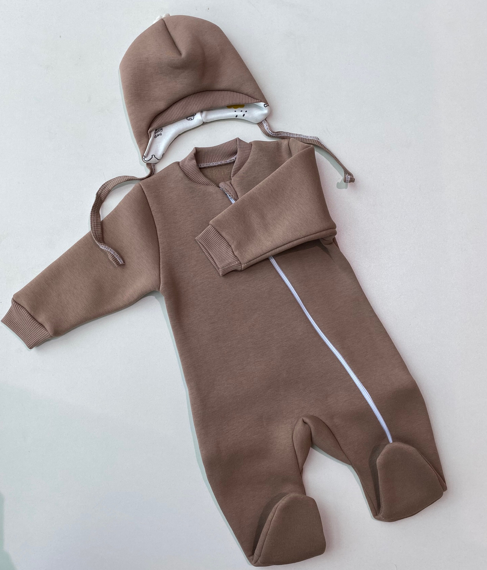 Комплект на выписку "Милашка" (7 пр.) - весна-осень (Цвет: Коричневый)