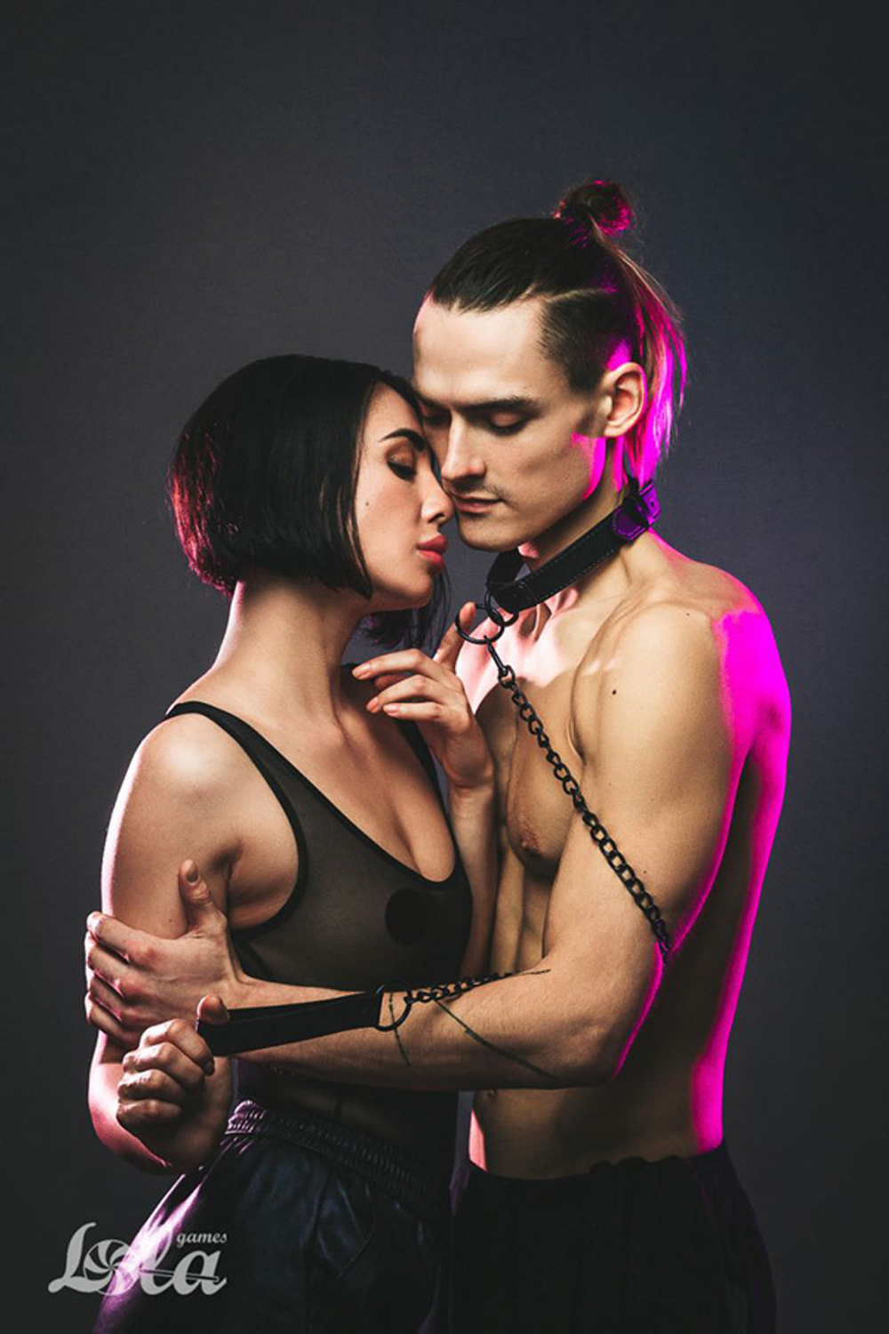 Черный ошейник 58,5см с поводком Lola Games Party Hard Sin 1086-01lola