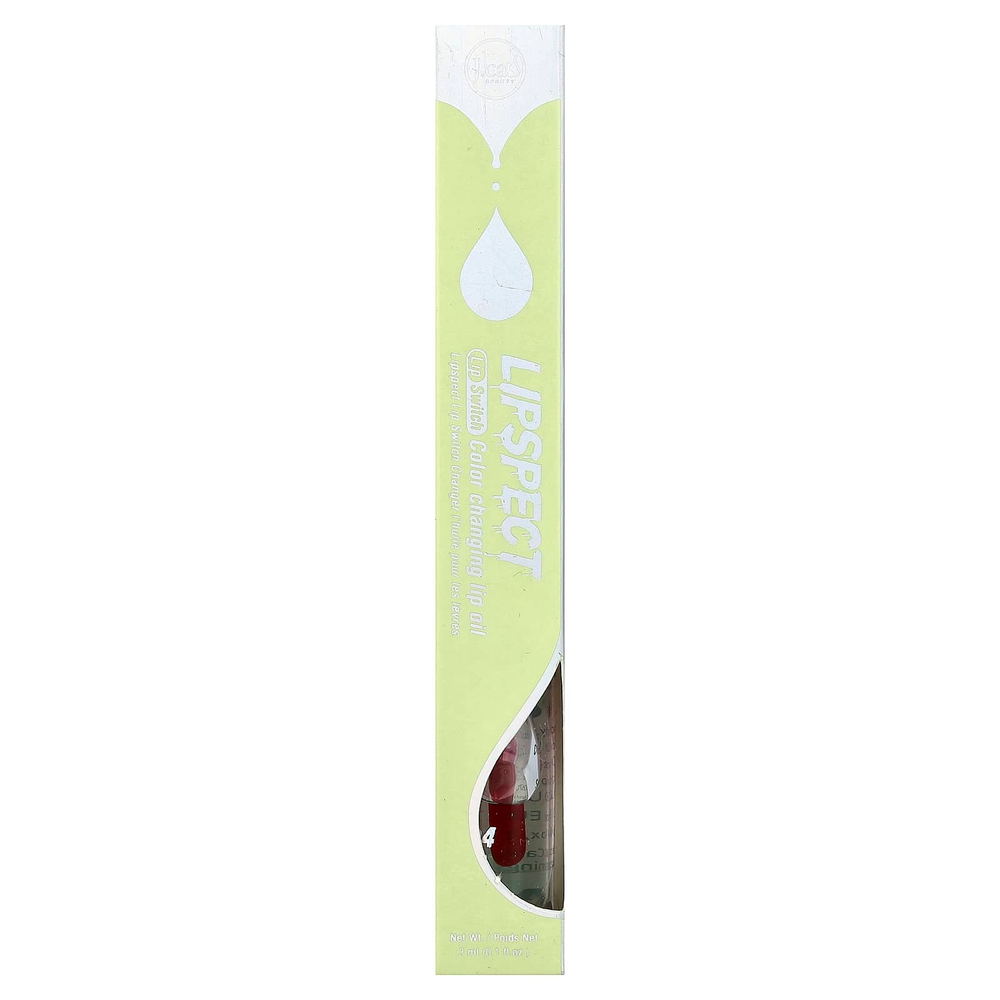 J.Cat Beauty, Lipspect, масло для губ, меняющее цвет, LLO 104 Apple-y Ever After, 3 мл (0,1 жидк. унции)