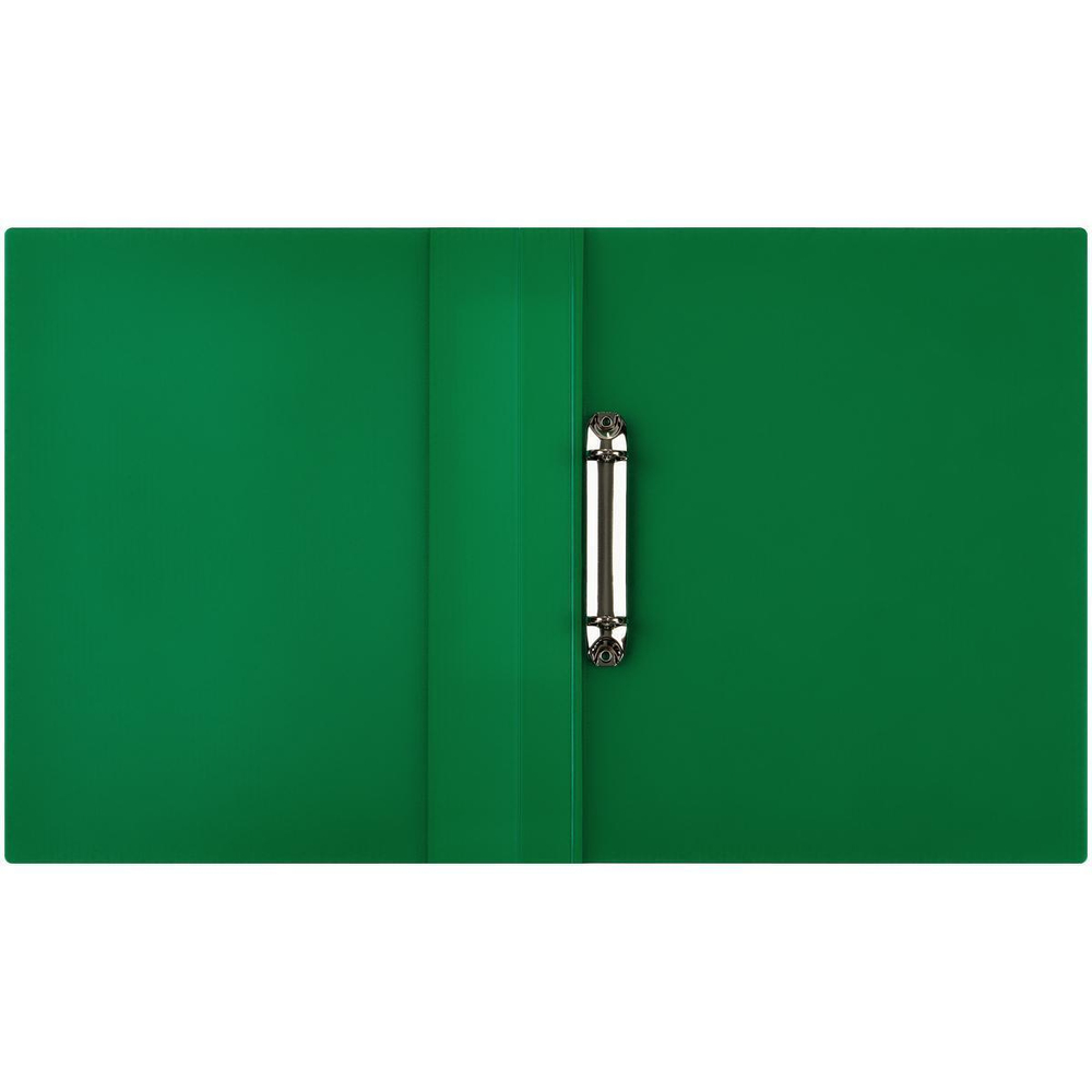 Папка на 2 кольцах А4 700мкм, зеленая "Кристалл" (Стамм)