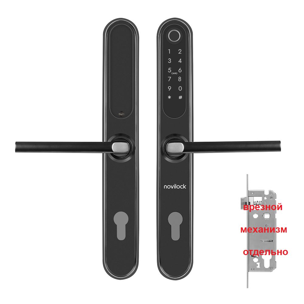 Накладки электронного замка Home Slim Black 4238 (врезной механизм отдельно)