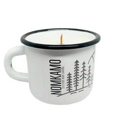 №61 Пало санто, свеча в кружке с деревянным фитилем Camping mug, Nomkamo