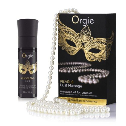 Силиконовый массажный гель и жемчужное ожерелье Orgie PEARLS LUST MASSAGE