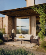 Комплект садовой мебели Aleria из коричневого алюминия и веревки