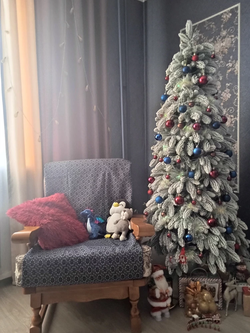 Ель искусственная Царь елка Беверли стройная заснеженная 180 см