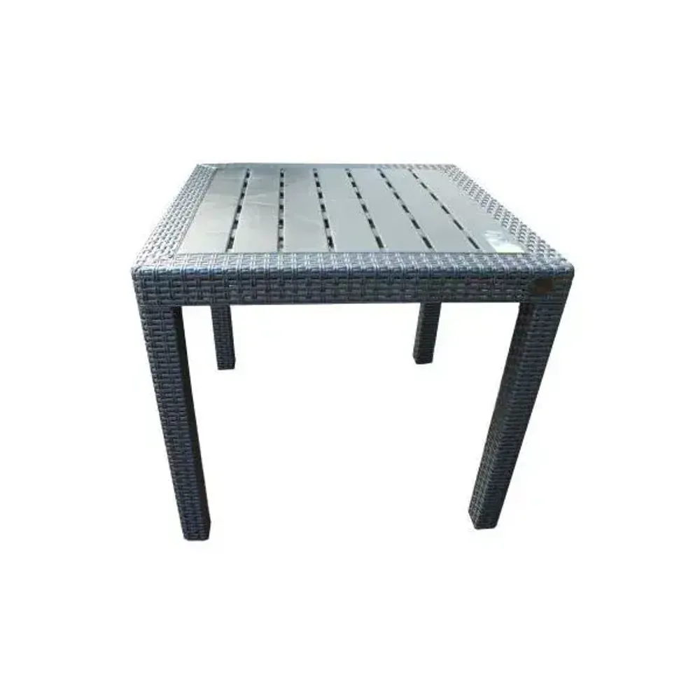 Стол пластиковый малый Rattan 789х701мм, горький шоколад