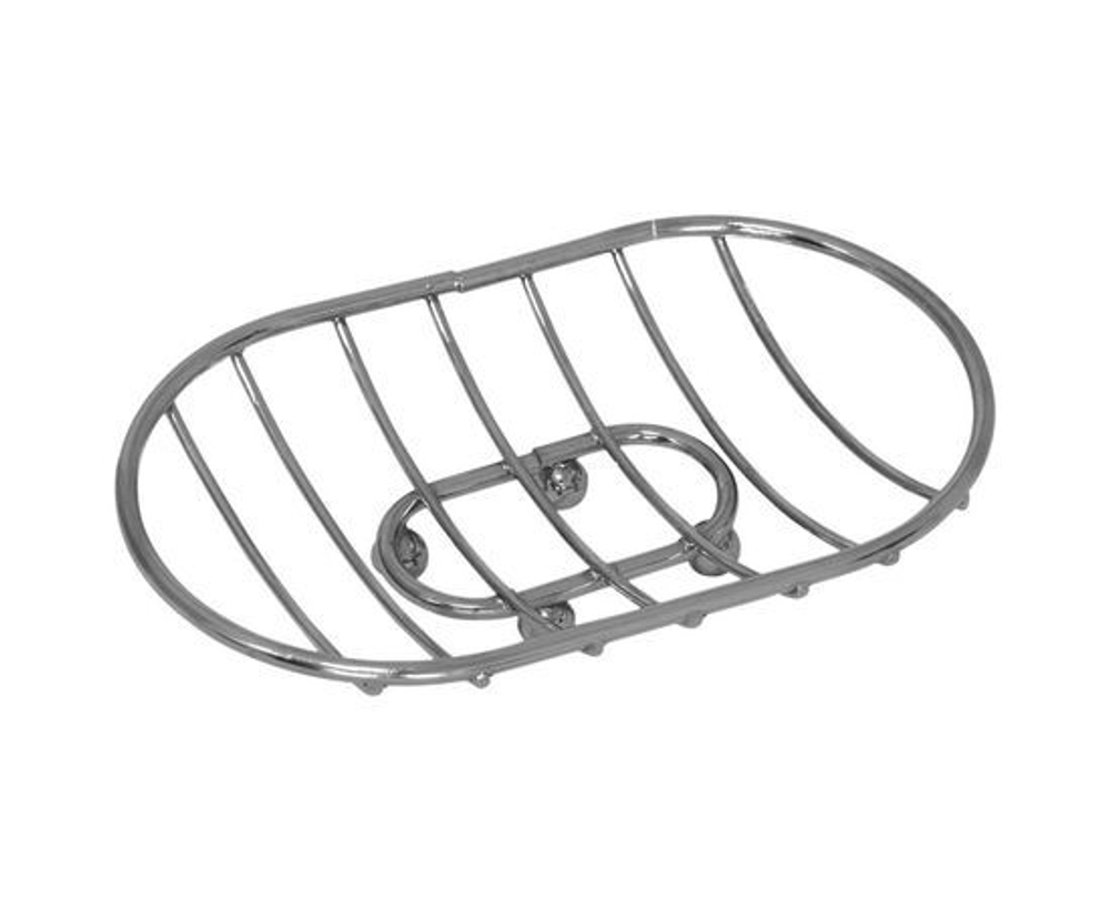 Мыльница для ванной на ножках овальная CHR-481, хром, 310759 Рыжий Кот