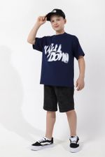 Фуфайка (футболка) для мальчика  Леон-3 Виотекс ТЁМНО-СИНИЙ