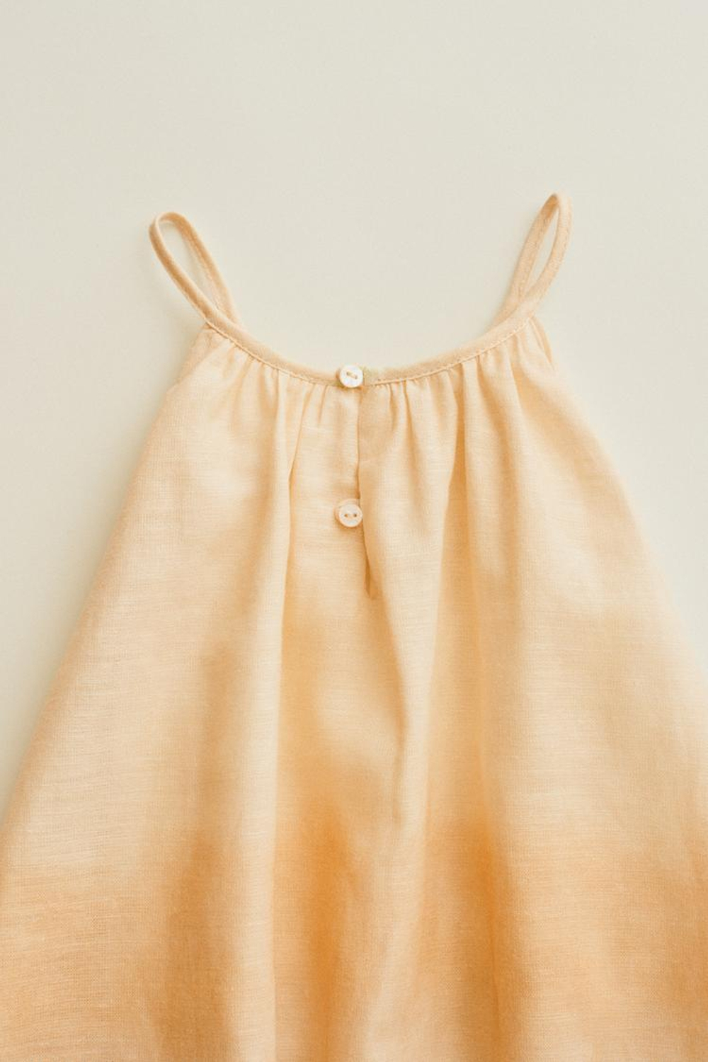 ZARA ПЛАТЬЕ ИЗ СМЕСОВОГО ЛЬНА С ЭФФЕКТОМ ДЕГРАДЕ — TIMELESZ, ПЕРСИКОВЫЙ