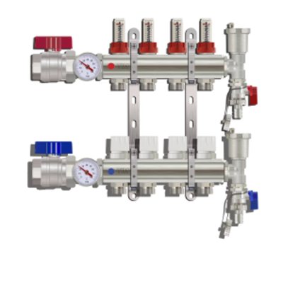 Кол. группа с расход. ЛАТУН 1"  6-вых.TIM 1/2