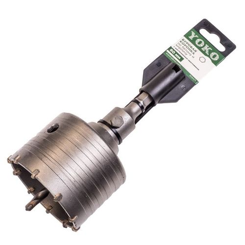 Коронка буровая по бетону и кирпичу 80 мм с 6-гранным хвостовиком Yoko