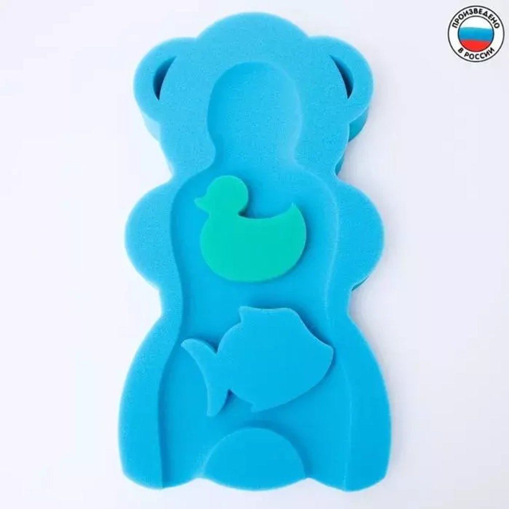 5120728 Подкладка для купания макси "Мишка", цвет синий